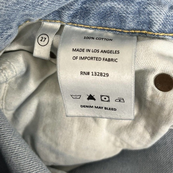 GRLFRND Blue Markie Extra Wide Low Rise Slit Hem Jeans - Picture 15 of 15